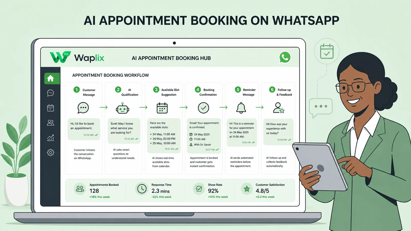 Steps in the AI booking process